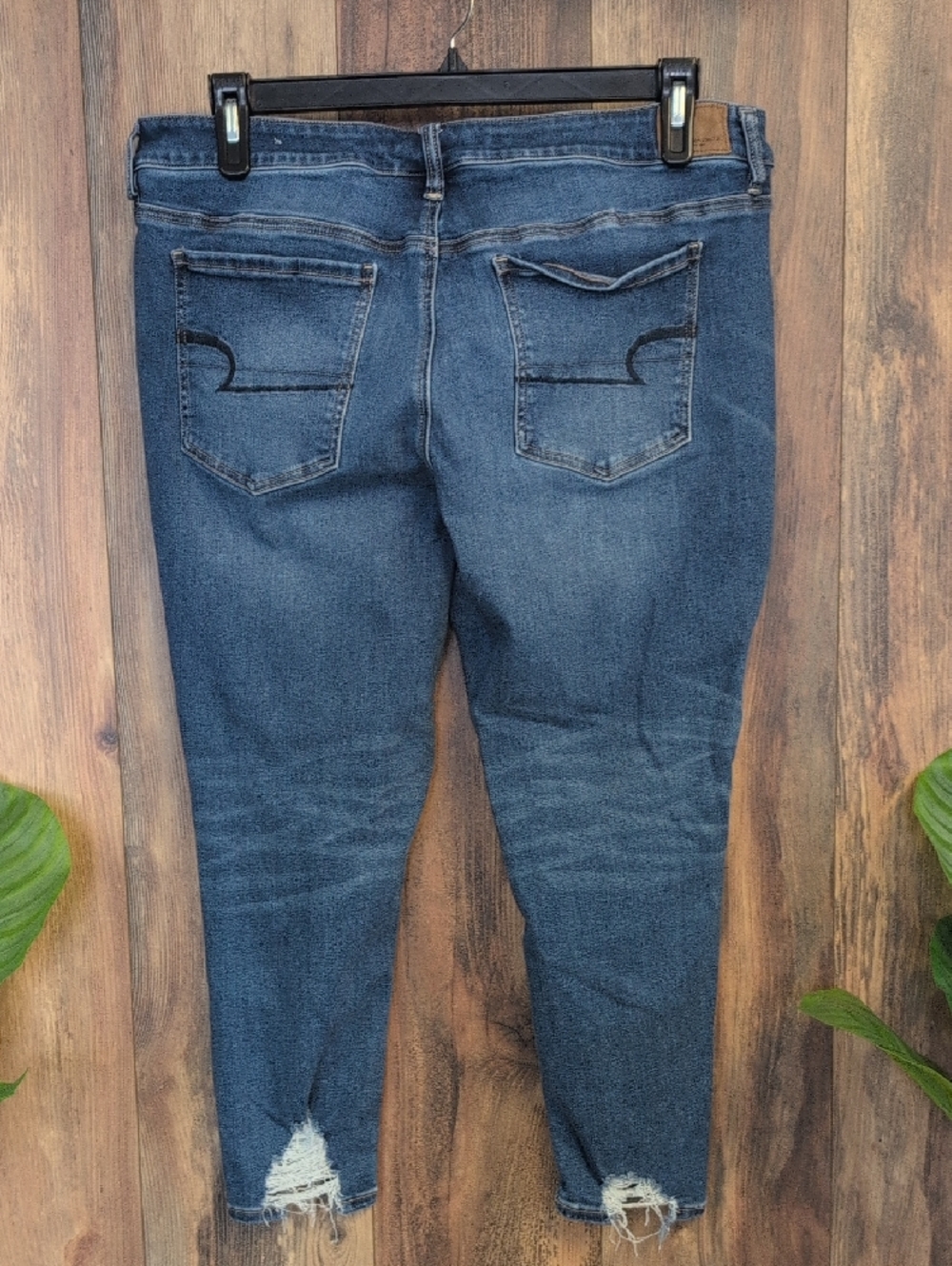 American Eagle Distressed Next Level Stretch Jegging Crop Jeans 20 Short W273 - Picture 4 of 9